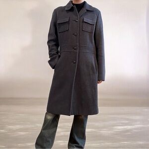100% wool blue grey coat (M)